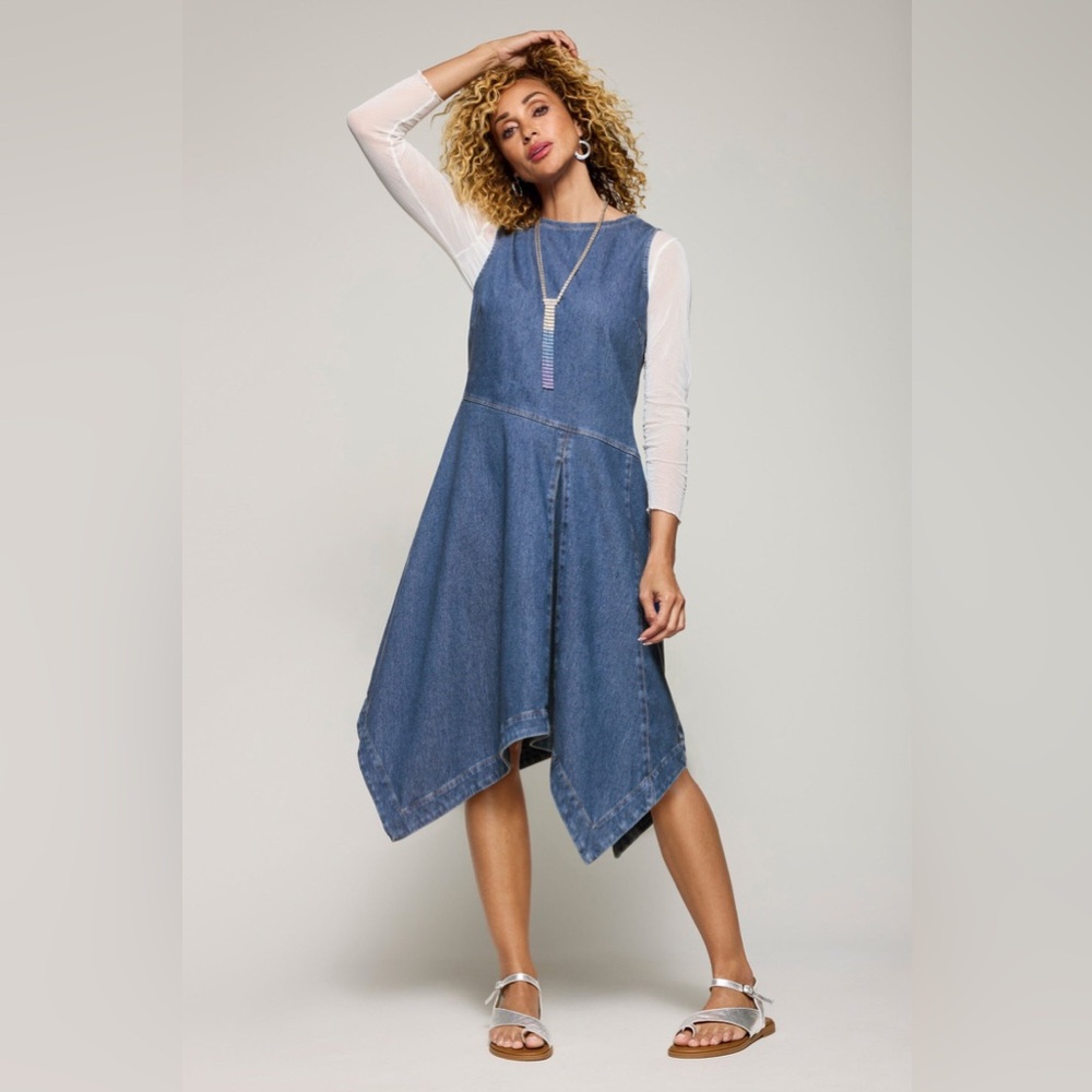 Lisa Bayne Dream Knit Denim Dress MSRP $188
NEW Size M‎